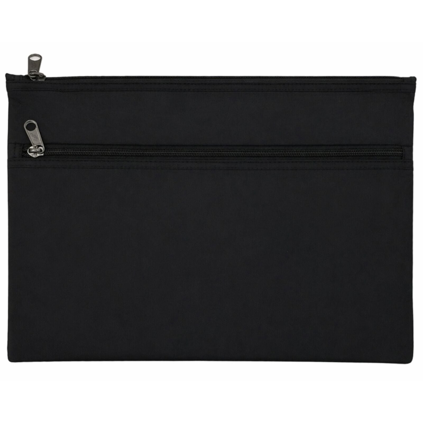 Leuts Jumbo Pencil Case Zip Large Capacity Pen Pouch Compartments - Black V563-B8118-BLACK