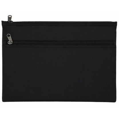 Leuts Jumbo Pencil Case Zip Large Capacity Pen Pouch Compartments - Black V563-B8118-BLACK