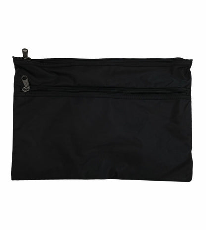 Leuts Jumbo Pencil Case Zip Large Capacity Pen Pouch Compartments - Black V563-B8118-BLACK