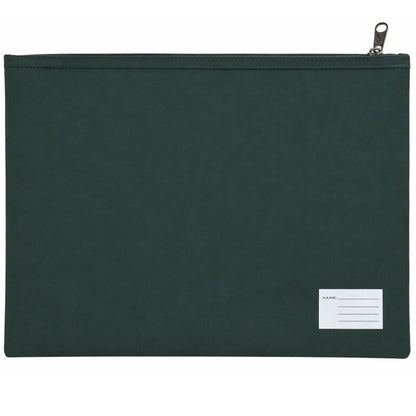 Leuts Jumbo Pencil Case Zip Large Capacity Pen Pouch Compartments - Bottle Green V563-B8118-BOTTLE