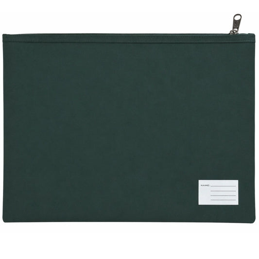 Leuts Jumbo Pencil Case Zip Large Capacity Pen Pouch Compartments - Bottle Green V563-B8118-BOTTLE