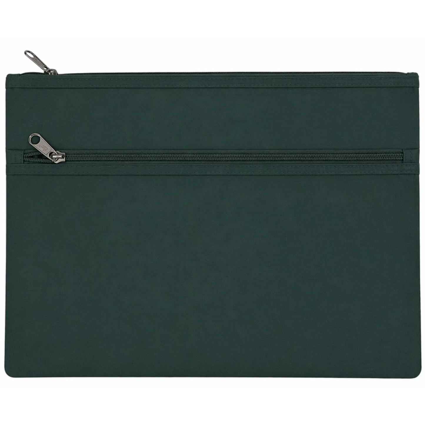Leuts Jumbo Pencil Case Zip Large Capacity Pen Pouch Compartments - Bottle Green V563-B8118-BOTTLE