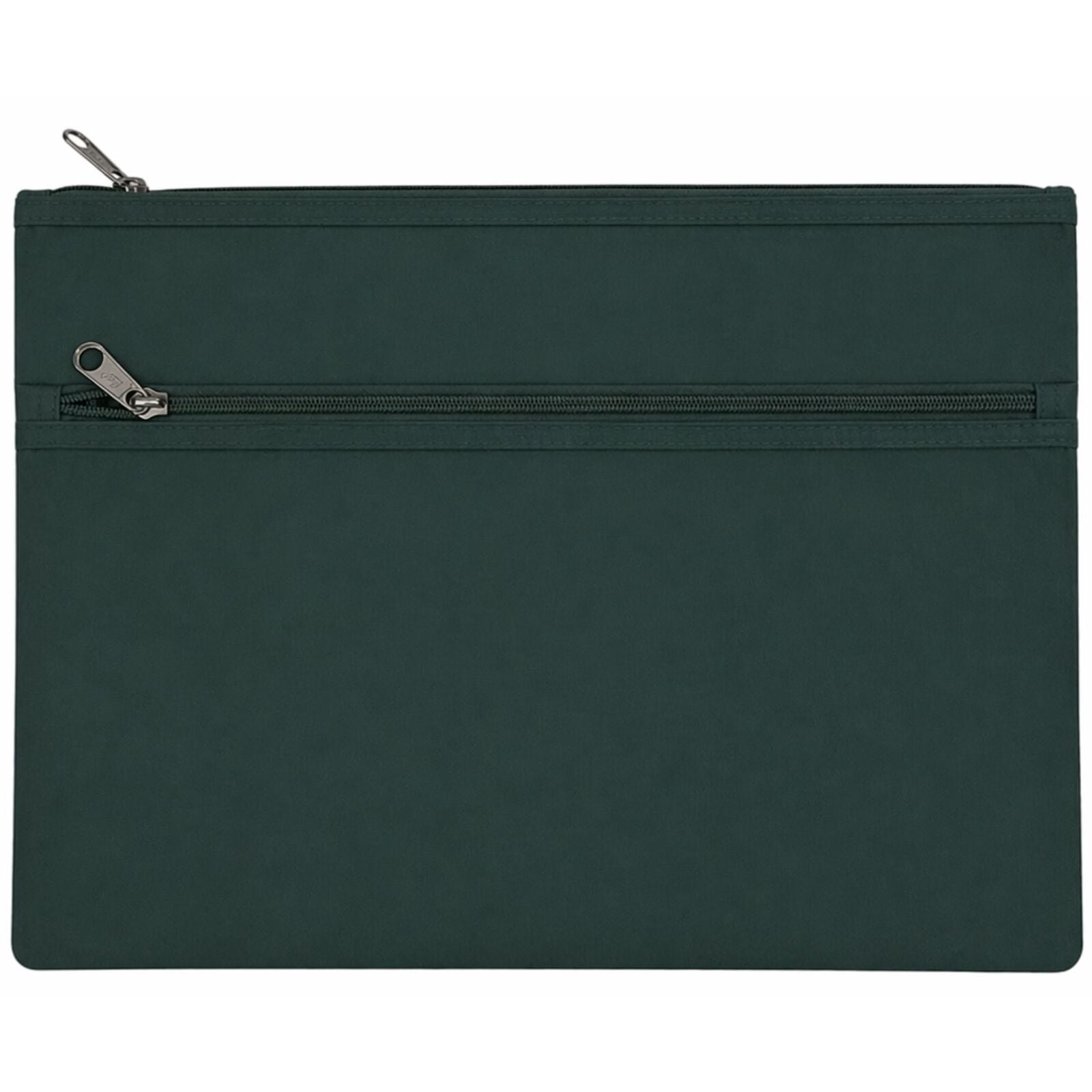 Leuts Jumbo Pencil Case Zip Large Capacity Pen Pouch Compartments - Bottle Green V563-B8118-BOTTLE