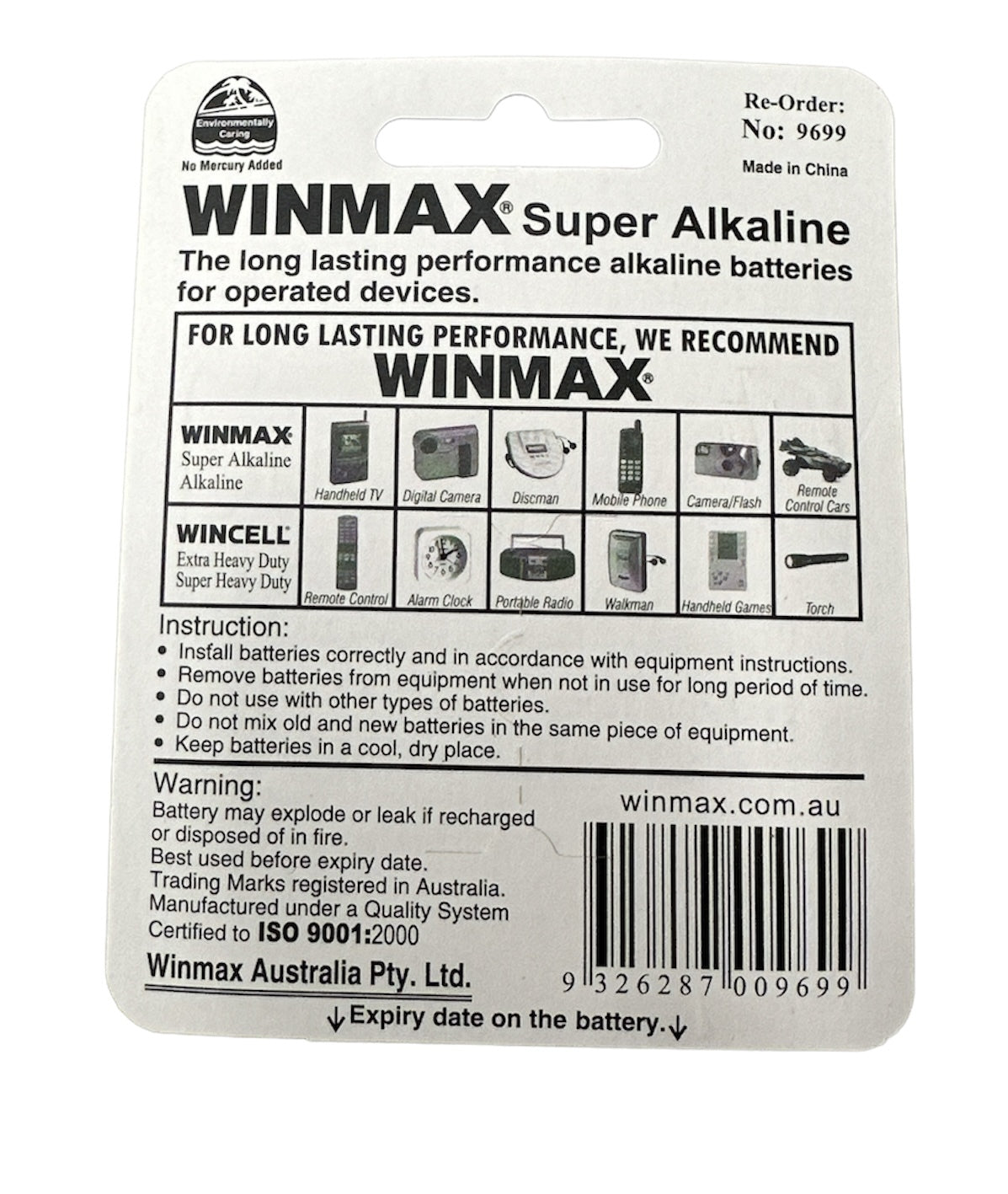 AAAA Super Alkaline Batteries Ultra Long Life 1.5V Battery - 1 Pack of 2 V563-B9699
