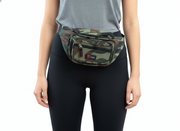 Canvas CAMO BUM BAG Camouflage Waist Travel Belt Wallet Money Security Zips V563-B9901025