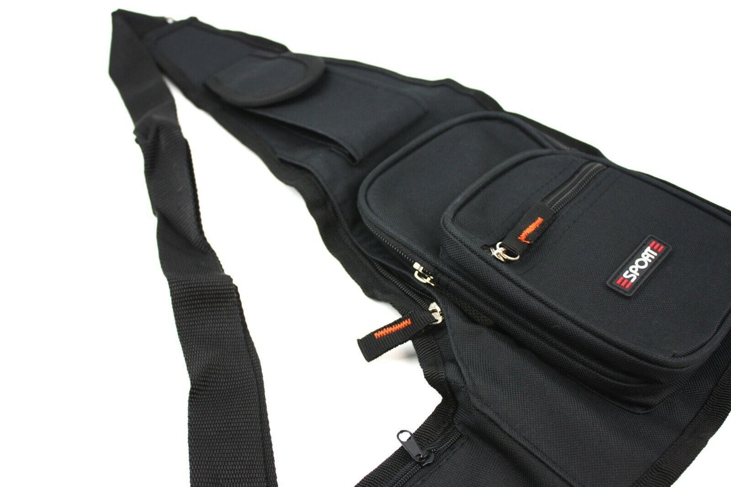 Black Crossbody Bag Sling Shoulder Bag Chest Travel Sport Backpack Pack V563-B990429