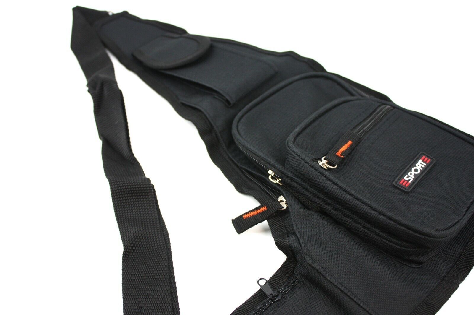 Black Crossbody Bag Sling Shoulder Bag Chest Travel Sport Backpack Pack V563-B990429