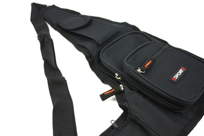 Black Crossbody Bag Sling Shoulder Bag Chest Travel Sport Backpack Pack V563-B990429