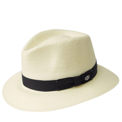 BAILEY Spencer Lite Straw Hat Summer Sun MADE IN USA Trilby Fedora in Natural - L V563-BAILEY-63200-NATURAL-L