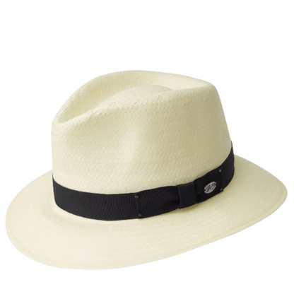 BAILEY Spencer Lite Straw Hat Summer Sun MADE IN USA Trilby Fedora in Natural - L V563-BAILEY-63200-NATURAL-L
