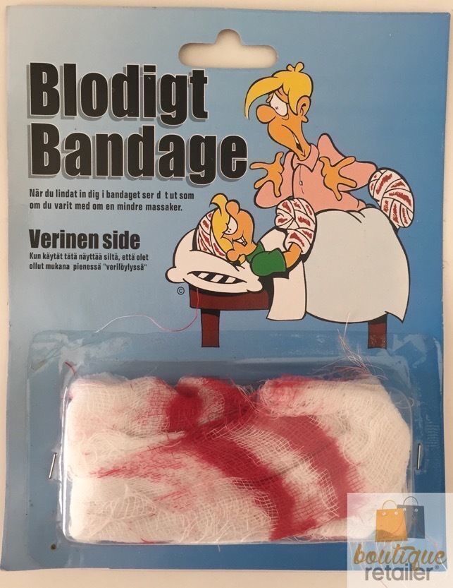 FAKE BLOOD BANDAGE Costume Party Halloween Fancy Dress Tearable Gore V563-BANDAGE