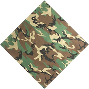 BANDANA 100% COTTON Head Wrap Durag Bandanna Summer Biker Scarf Mask - Army Camouflage V563-BANDANA-ARMYCAMO