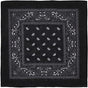 BANDANA Paisley 100% COTTON Head Wrap Durag Bandanna Summer Biker Scarf Mask - Black V563-BANDANA-BLK
