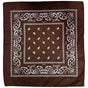 BANDANA Paisley 100% COTTON Head Wrap Durag Bandanna Summer Scarf Mask - Brown V563-BANDANA-BROWN