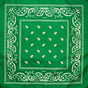 BANDANA Paisley 100% COTTON Head Wrap Durag Bandanna Summer Biker Scarf Mask - Dark Green V563-BANDANA-DRKGRN