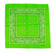 BANDANA Paisley 100% COTTON Head Wrap Durag Bandanna Summer Biker Scarf Mask - Light Green V563-BANDANA-LIGHTGRN