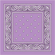 BANDANA Paisley 100% COTTON Head Wrap Durag Bandanna Summer Biker Scarf Mask - Lilac V563-BANDANA-LILAC