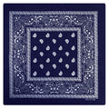 BANDANA Paisley 100% COTTON Head Wrap Durag Bandanna Summer Biker Scarf Mask - Navy Blue V563-BANDANA-NVYBLU