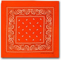 BANDANA Paisley 100% COTTON Head Wrap Durag Bandanna Summer Biker Scarf Mask - Orange V563-BANDANA-ORANGE
