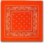 BANDANA Paisley 100% COTTON Head Wrap Durag Bandanna Summer Biker Scarf Mask - Orange V563-BANDANA-ORANGE