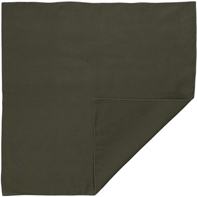 Plain Bandana 100% COTTON Head Wrap Durag Bandanna Summer Biker Scarf Mask - Army Green V563-BANDANA-PLAINARMYGRN