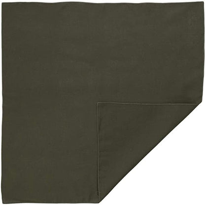 Plain Bandana 100% COTTON Head Wrap Durag Bandanna Summer Biker Scarf Mask - Army Green V563-BANDANA-PLAINARMYGRN