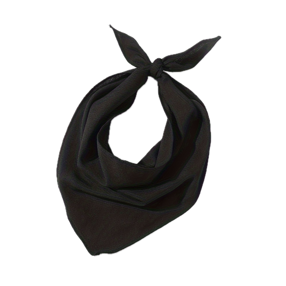 Plain Bandana 100% COTTON Head Wrap Durag Bandanna Summer Biker Scarf Mask - Plain Black V563-BANDANA-PLAINBLK