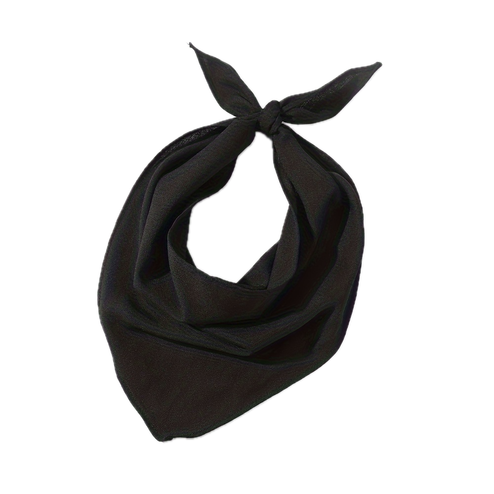Plain Bandana 100% COTTON Head Wrap Durag Bandanna Summer Biker Scarf Mask - Plain Black V563-BANDANA-PLAINBLK