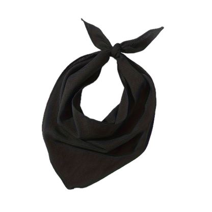 Plain Bandana 100% COTTON Head Wrap Durag Bandanna Summer Biker Scarf Mask - Plain Black V563-BANDANA-PLAINBLK