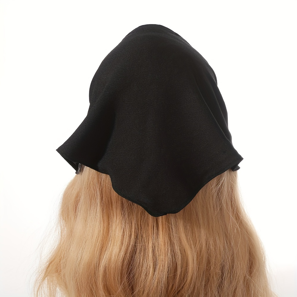 Plain Bandana 100% COTTON Head Wrap Durag Bandanna Summer Biker Scarf Mask - Plain Black V563-BANDANA-PLAINBLK