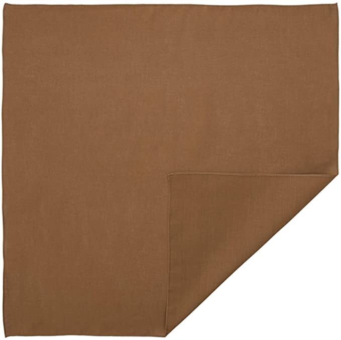 BANDANA 100% COTTON Head Wrap Durag Bandanna Summer Scarf Mask in Plain Brown V563-BANDANA-PLAINBRN