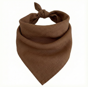 BANDANA 100% COTTON Head Wrap Durag Bandanna Summer Scarf Mask in Plain Brown V563-BANDANA-PLAINBRN