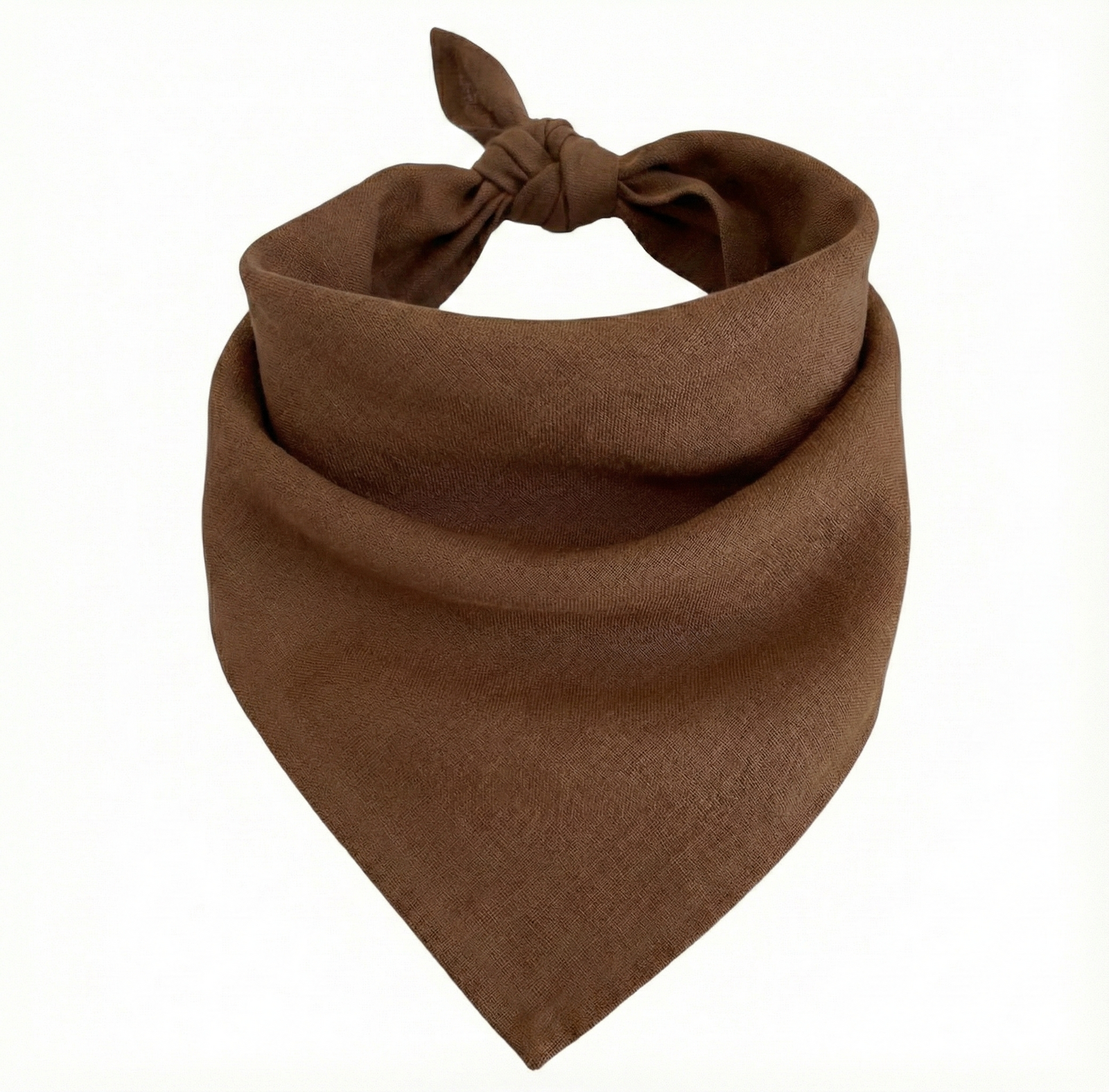 BANDANA 100% COTTON Head Wrap Durag Bandanna Summer Scarf Mask in Plain Brown V563-BANDANA-PLAINBRN