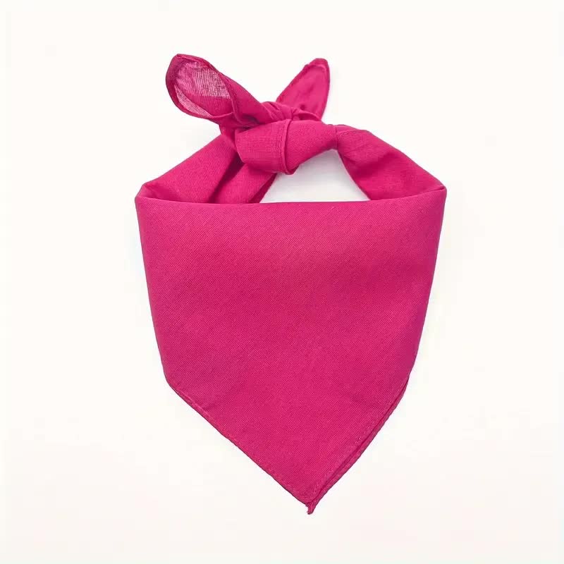 BANDANA 100% COTTON Head Wrap Durag Bandanna Summer Biker Scarf Mask - Hot Pink V563-BANDANA-PLAINHOTPINK