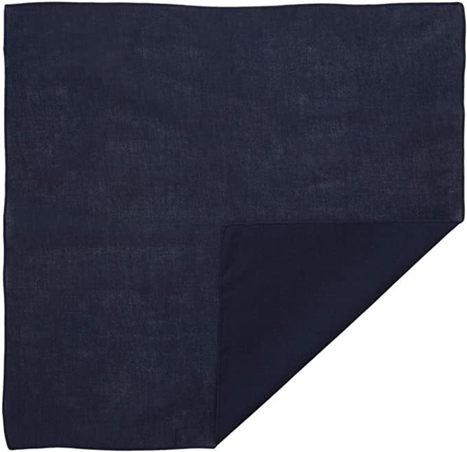 BANDANA Paisley 100% COTTON Head Wrap Durag Bandanna Summer Biker Scarf Mask - Navy Blue (Plain) V563-BANDANA-PLAINNVYBLU
