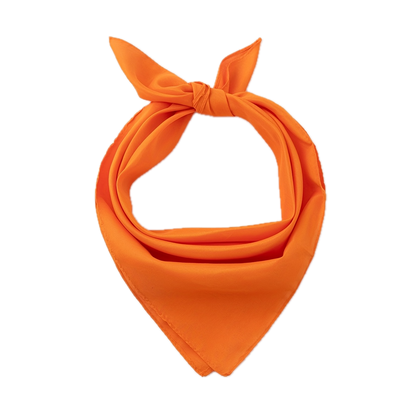 Plain Bandana 100% COTTON Head Wrap Durag Bandanna Summer Biker Scarf Mask - Orange V563-BANDANA-PLAINORANGE