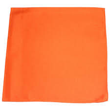 Plain Bandana 100% COTTON Head Wrap Durag Bandanna Summer Biker Scarf Mask - Orange V563-BANDANA-PLAINORANGE