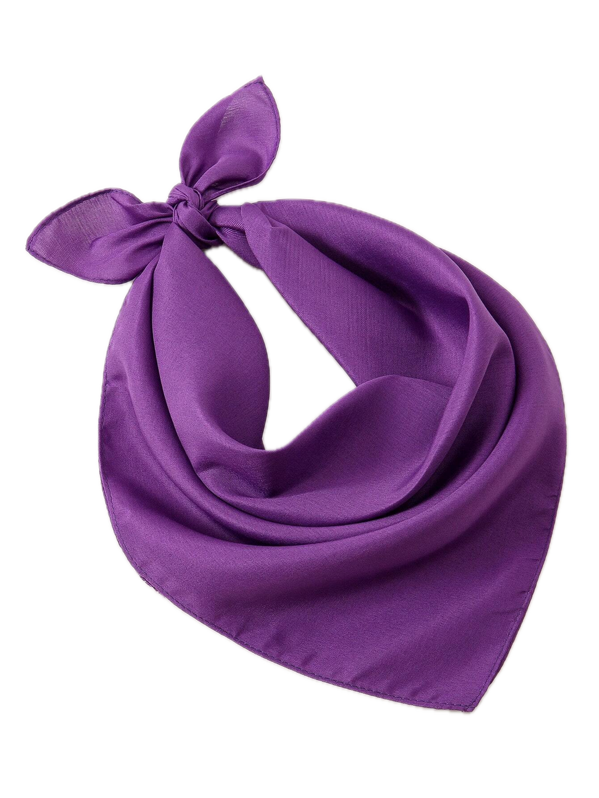Plain Bandana 100% COTTON Head Wrap Durag Bandanna Summer Biker Scarf Mask - Purple V563-BANDANA-PLAINPURPLE