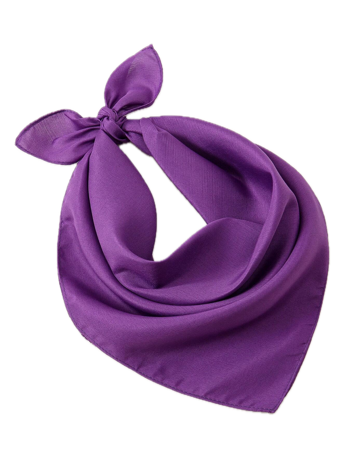 Plain Bandana 100% COTTON Head Wrap Durag Bandanna Summer Biker Scarf Mask - Purple V563-BANDANA-PLAINPURPLE