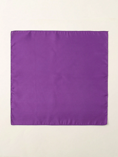 Plain Bandana 100% COTTON Head Wrap Durag Bandanna Summer Biker Scarf Mask - Purple V563-BANDANA-PLAINPURPLE