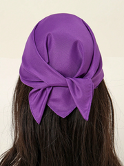 Plain Bandana 100% COTTON Head Wrap Durag Bandanna Summer Biker Scarf Mask - Purple V563-BANDANA-PLAINPURPLE