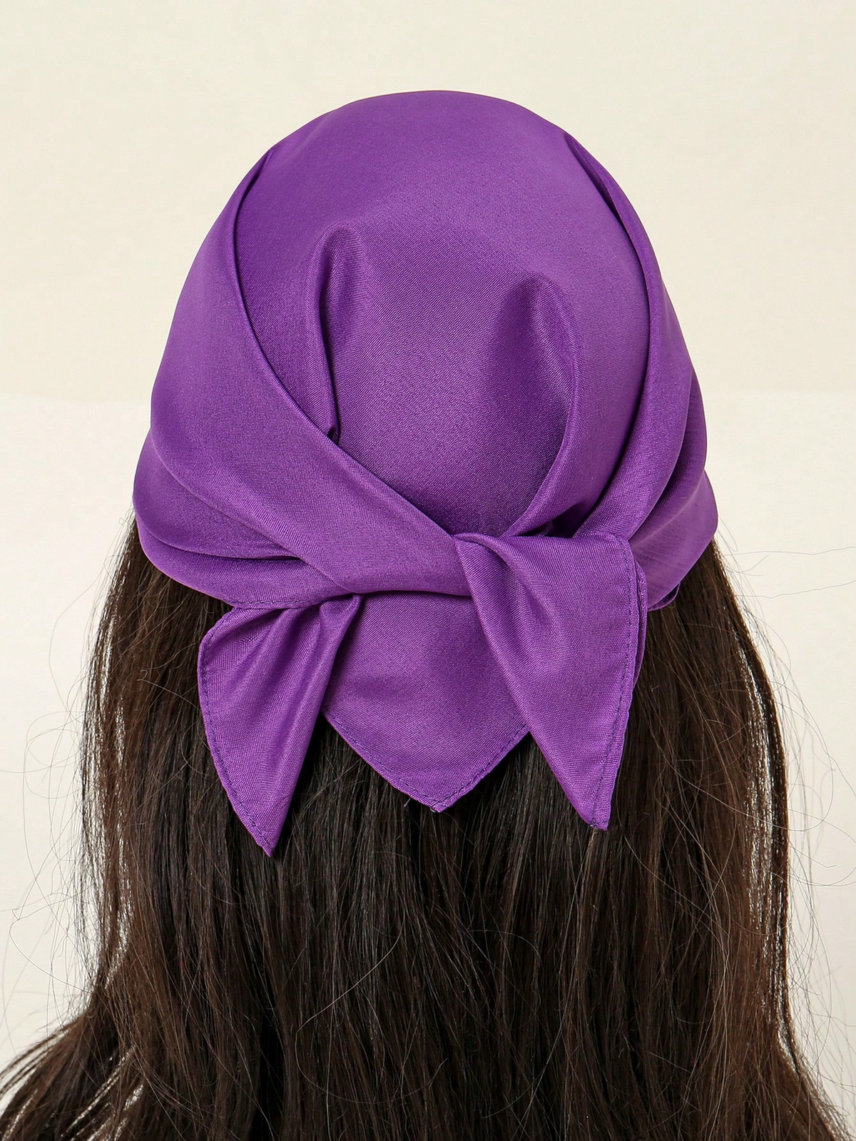 Plain Bandana 100% COTTON Head Wrap Durag Bandanna Summer Biker Scarf Mask - Purple V563-BANDANA-PLAINPURPLE