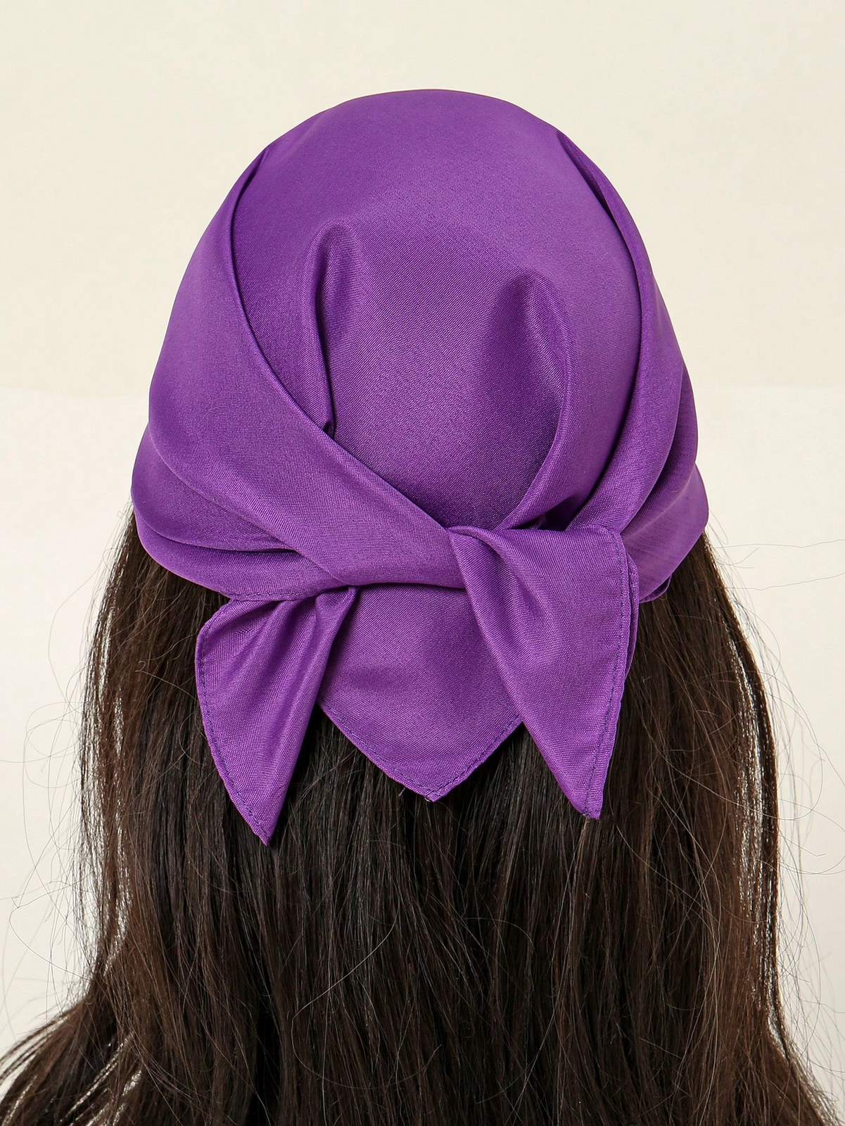 Plain Bandana 100% COTTON Head Wrap Durag Bandanna Summer Biker Scarf Mask - Purple V563-BANDANA-PLAINPURPLE