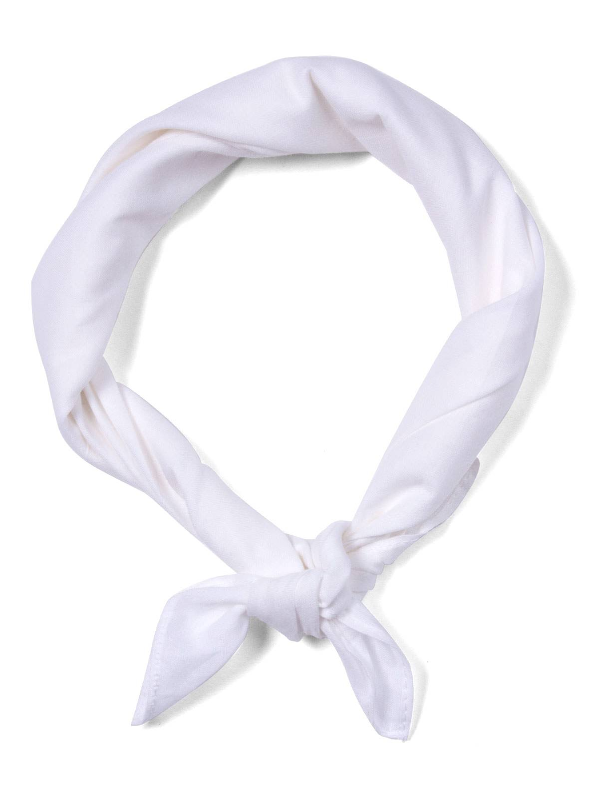 Plain Bandana 100% COTTON Head Wrap Durag Bandanna Summer Biker Scarf Mask - White V563-BANDANA-PLAINWHT