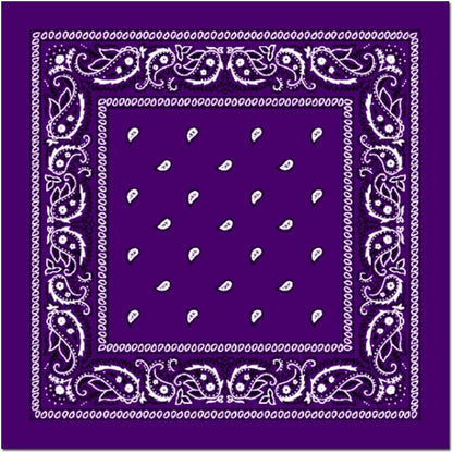 BANDANA Paisley 100% COTTON Head Wrap Durag Bandanna Summer Biker Scarf Mask - Purple V563-BANDANA-PURPLE