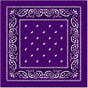 BANDANA Paisley 100% COTTON Head Wrap Durag Bandanna Summer Biker Scarf Mask - Purple V563-BANDANA-PURPLE