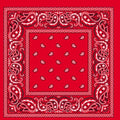 BANDANA Paisley 100% COTTON Head Wrap Durag Bandanna Summer Biker Scarf Mask - Red V563-BANDANA-RED