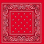 BANDANA Paisley 100% COTTON Head Wrap Durag Bandanna Summer Biker Scarf Mask - Red V563-BANDANA-RED