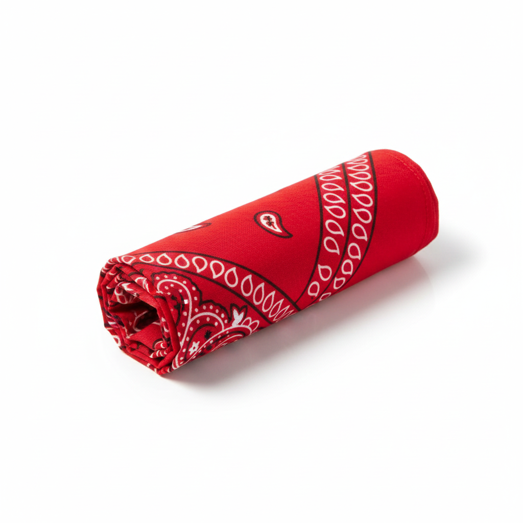 BANDANA Paisley 100% COTTON Head Wrap Durag Bandanna Summer Biker Scarf Mask - Red V563-BANDANA-RED