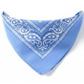 BANDANA Paisley 100% COTTON Head Wrap Durag Bandanna Summer Biker Scarf Mask - Sky Blue V563-BANDANA-SKYBLU